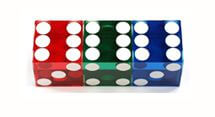Dobbelstenen van het casino