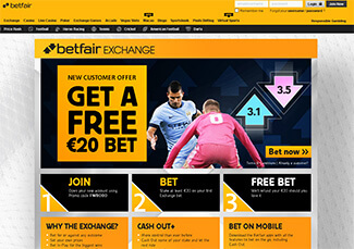 Betfair screenshot