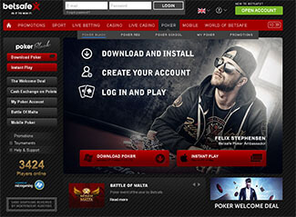 Betsafe Poker screenshot