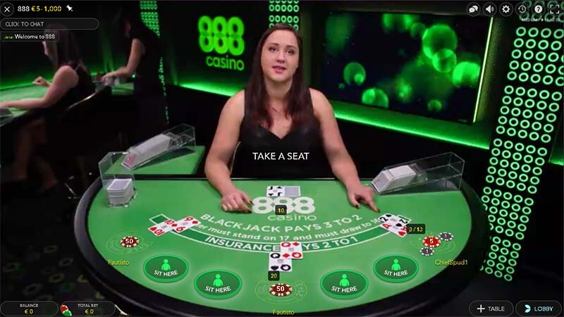 Live blackjack