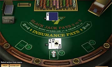 Blackjack in Dunder casino